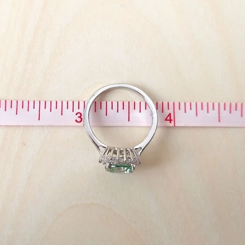 Zirconia Halo Ring